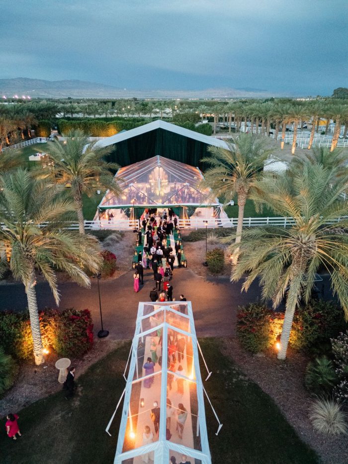 Wedding reception tent