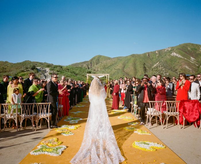 Austyn walking down aisle